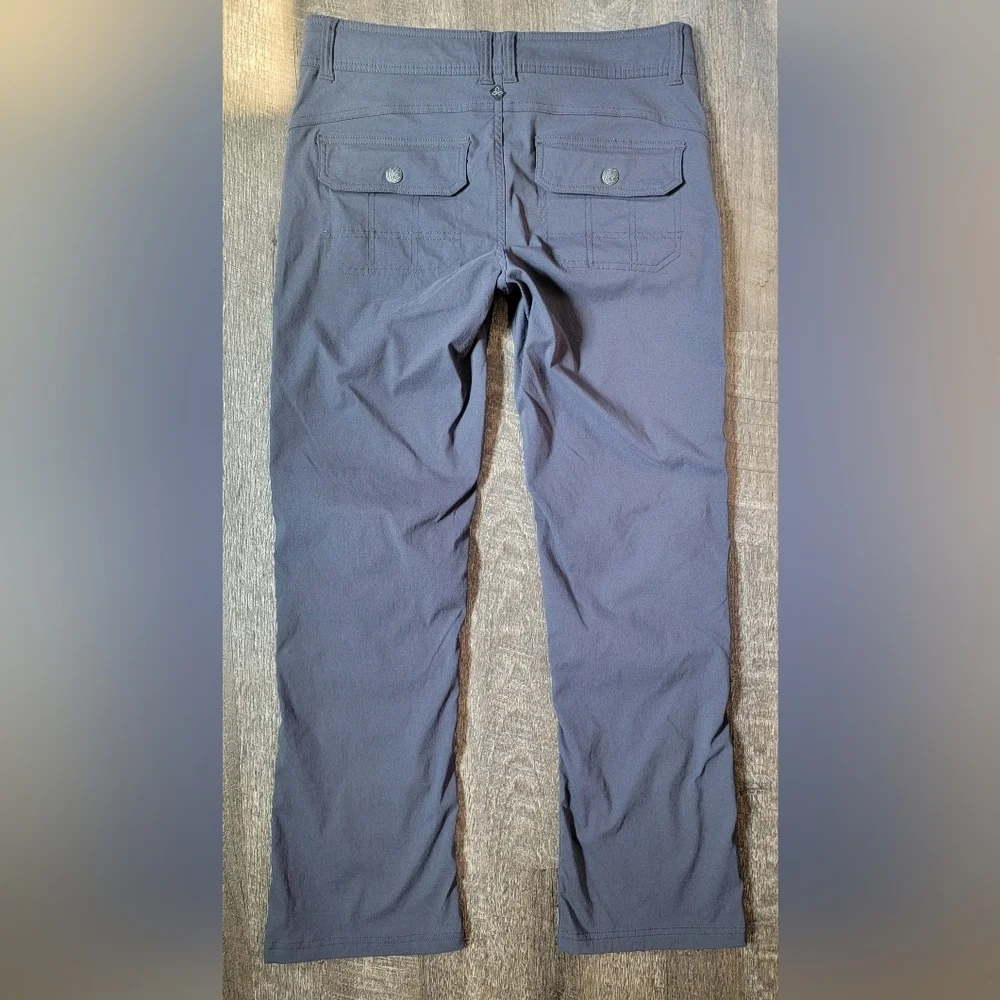Prana Hallie Pants Women's 6 Short Slate Grey Low Rise Bootcut Outdoors Strechy